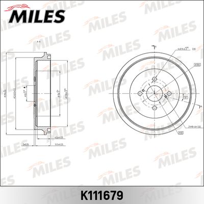  K111679 MILES Тормозной барабан