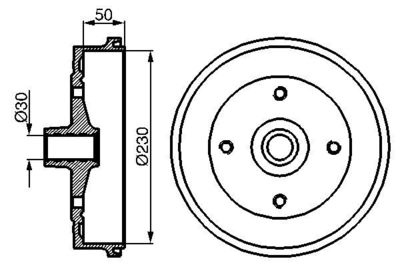  0986477030 BOSCH Тормозной барабан