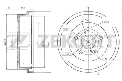  BS6578 ZEKKERT Тормозной барабан