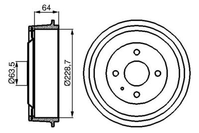  0986477012 BOSCH Тормозной барабан