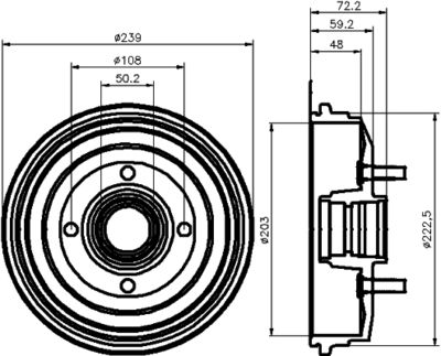  MBD045 MINTEX Тормозной барабан