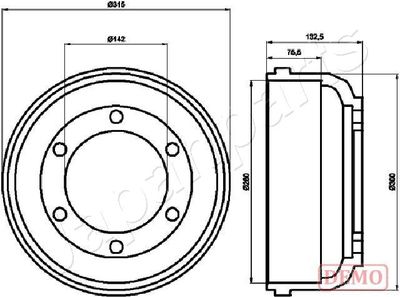  TA0317C JAPANPARTS Тормозной барабан