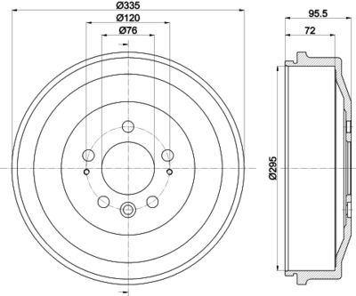  MBD392 MINTEX Тормозной барабан