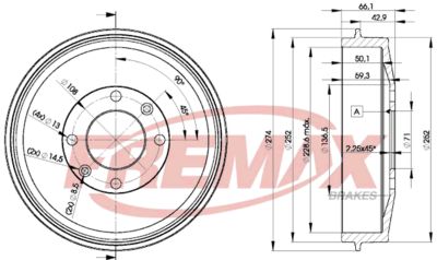  BD4724 FREMAX Тормозной барабан