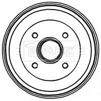  BBR7205 BORG & BECK Тормозной барабан