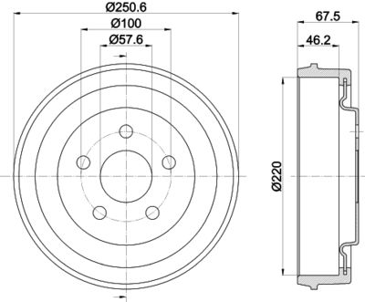  MBD417 MINTEX Тормозной барабан