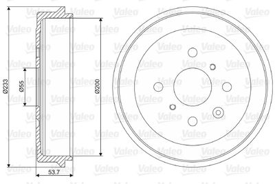  237064 VALEO Тормозной барабан