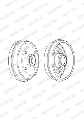  FDR329155 FERODO Тормозной барабан