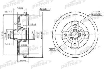  PDR1404 PATRON Тормозной барабан