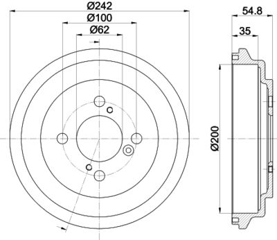  MBD420 MINTEX Тормозной барабан