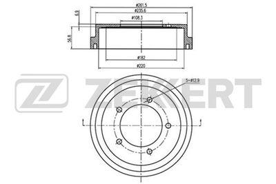  BS5453 ZEKKERT Тормозной барабан