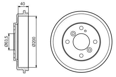  0986477240 BOSCH Тормозной барабан