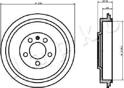 560906 JAPKO Тормозной барабан