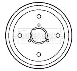  BBR7017 BORG & BECK Тормозной барабан