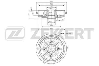  BS5528 ZEKKERT Тормозной барабан