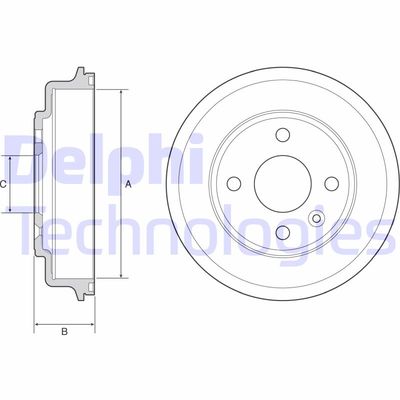  BF554 DELPHI Тормозной барабан