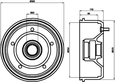  MBD258 MINTEX Тормозной барабан