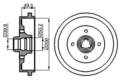  0986477041 BOSCH Тормозной барабан