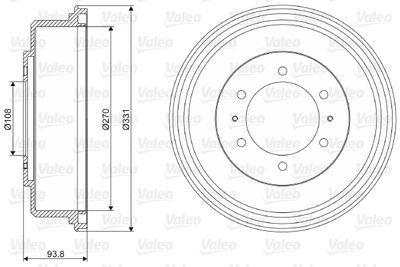  237071 VALEO Тормозной барабан