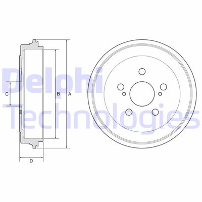  BF615 DELPHI Тормозной барабан