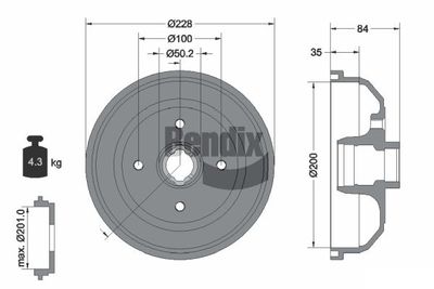  BDM1012 BENDIX Braking Тормозной барабан