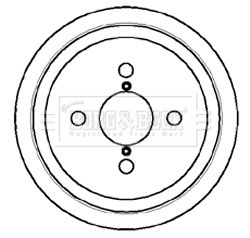  BBR7063 BORG & BECK Тормозной барабан