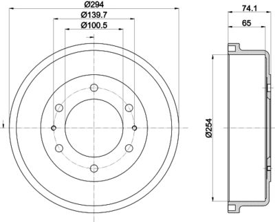  8DT355301541 HELLA PAGID Тормозной барабан