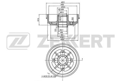  BS5091 ZEKKERT Тормозной барабан