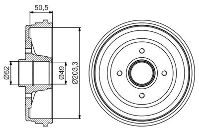  0986477206 BOSCH Тормозной барабан