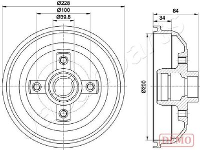  TA0407C JAPANPARTS Тормозной барабан