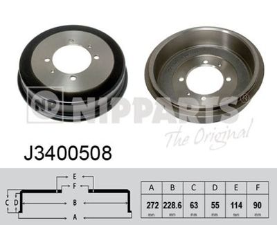  J3400508 NIPPARTS Тормозной барабан