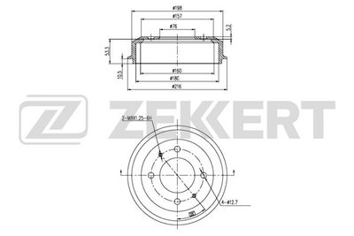  BS5587 ZEKKERT Тормозной барабан