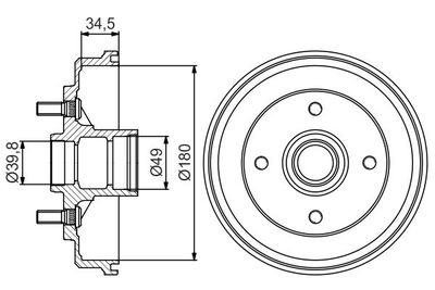  0986477159 BOSCH Тормозной барабан