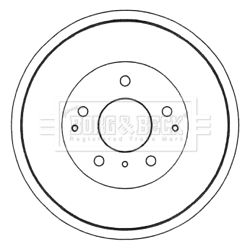  BBR7162 BORG & BECK Тормозной барабан