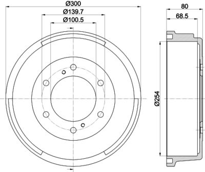  MBD326 MINTEX Тормозной барабан