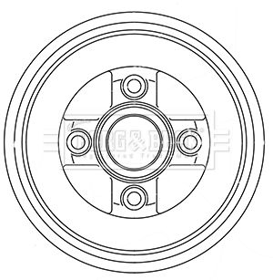  BBR7243 BORG & BECK Тормозной барабан