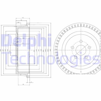  BF515 DELPHI Тормозной барабан