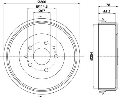  MBD114 MINTEX Тормозной барабан