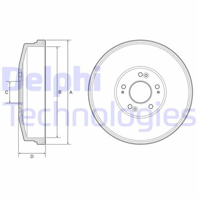  BF593 DELPHI Тормозной барабан