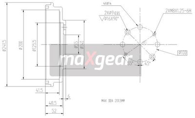  192313 MAXGEAR Тормозной барабан