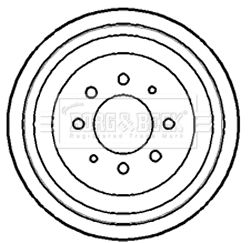  BBR7076 BORG & BECK Тормозной барабан