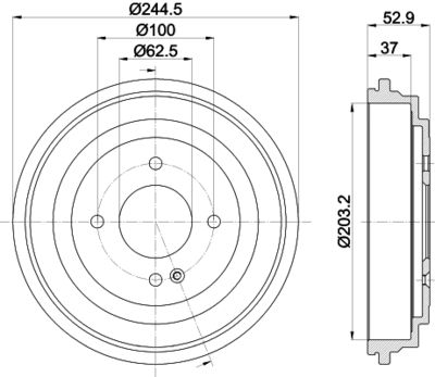  MBD429 MINTEX Тормозной барабан