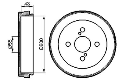  0986477138 BOSCH Тормозной барабан