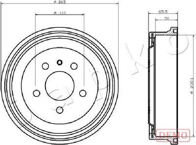 560413C JAPKO Тормозной барабан
