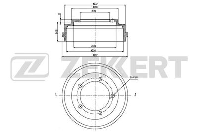  BS5514 ZEKKERT Тормозной барабан