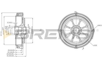  CR5256 BREMSI Тормозной барабан