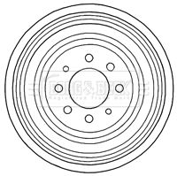  BBR7196 BORG & BECK Тормозной барабан