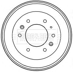  BBR7230 BORG & BECK Тормозной барабан