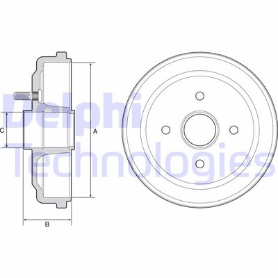  BF535 DELPHI Тормозной барабан