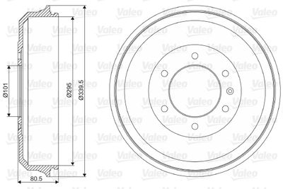  237019 VALEO Тормозной барабан